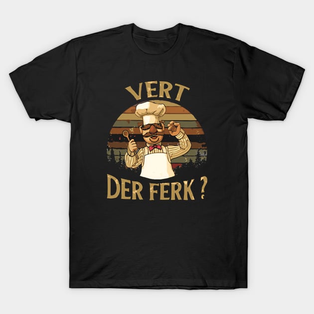 Vert Der Ferk Retrocolor T-Shirt by Dansu_creative